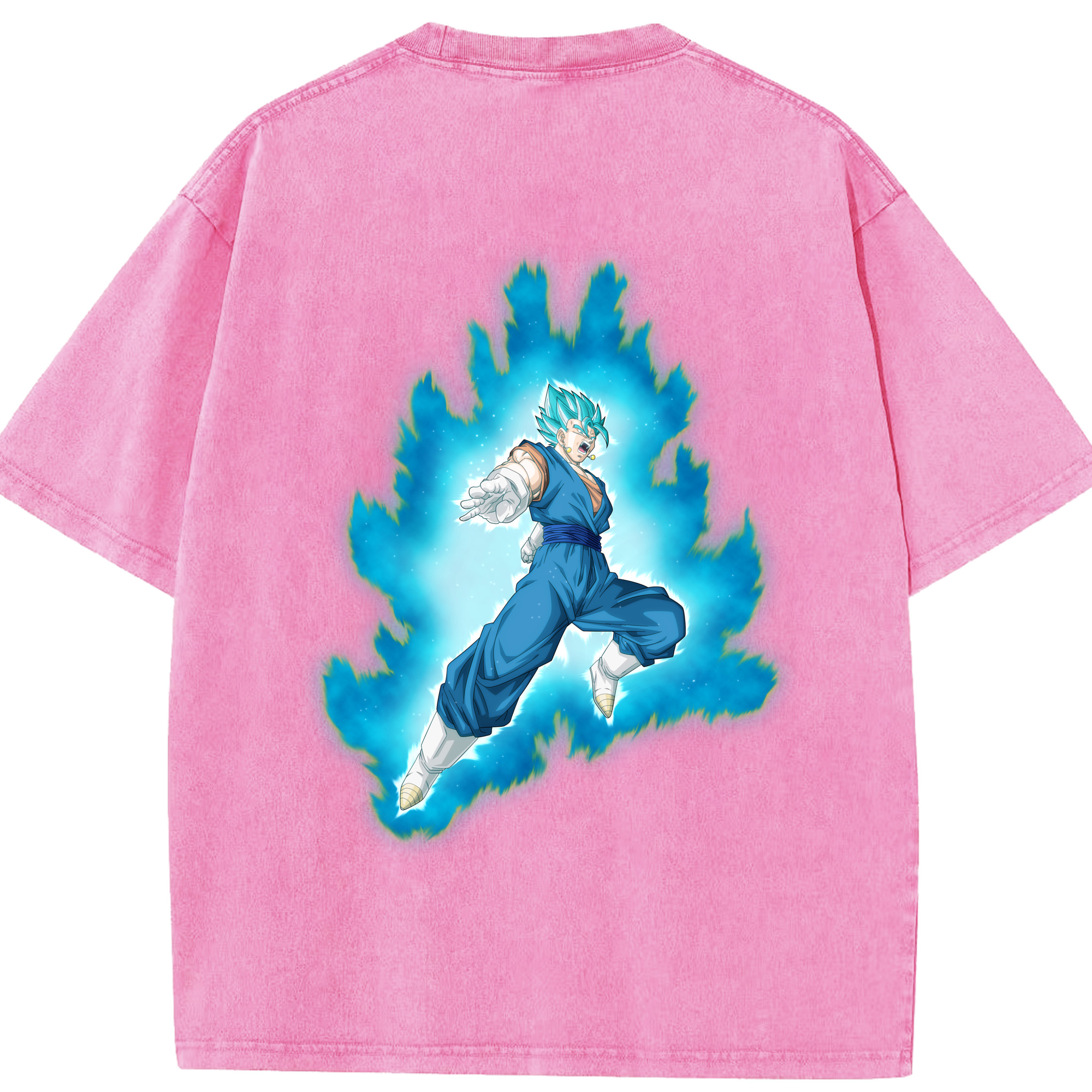 （画像用） ドラゴンボール ベジット DRAGON BALL Vegetto 綿100% ヴィンテージ風 半袖Tシャツ（背面プリント）